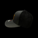 843 Lowcountry Genuine Leather Patch Charcoal Black Hat