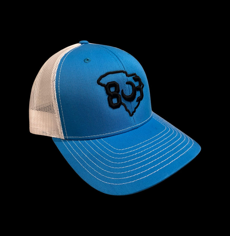 803 Carolina Pro Fan Trucker Cyan Blue