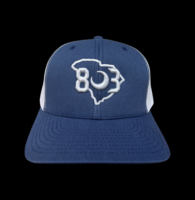 803 Yupoong Steel Blue-Silver Trucker