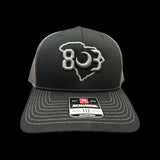 803 Richardson Black Steel Trucker Hat