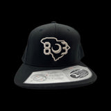 803 Flexfit Flatbill Black Hat