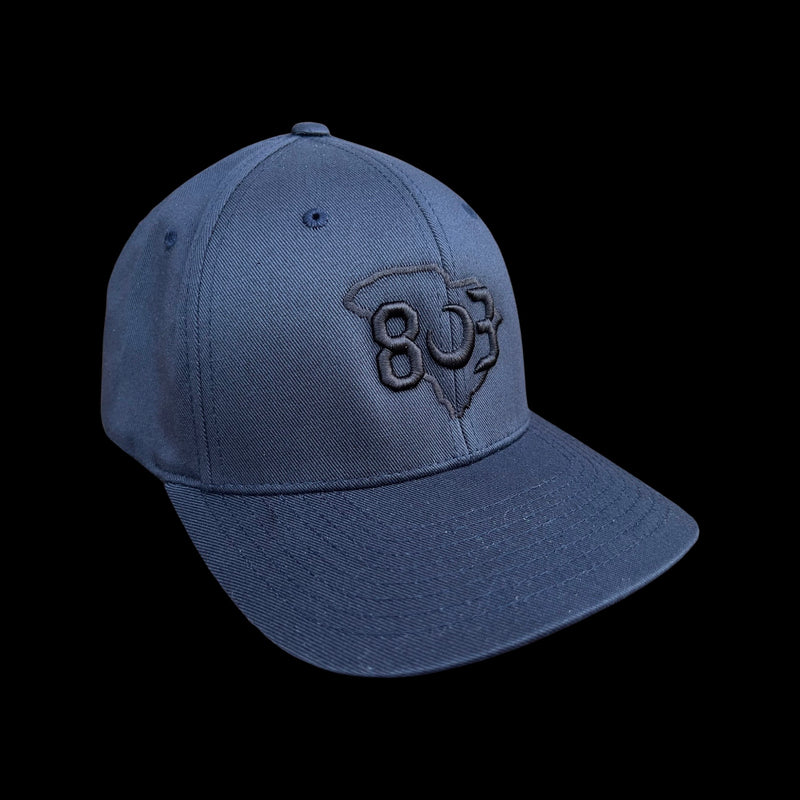 803 Flexfit Dark Navy/Black Fitted Cotton hat