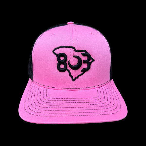 803 Richardson Pink Black Trucker