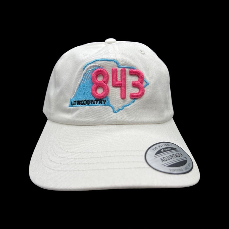 843 Lowcountry Yupoong White Adjustable Cleanup Hat