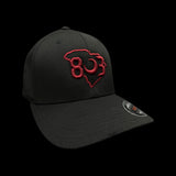 803 Flexfit Black Widow Garnet Fitted Cotton hat