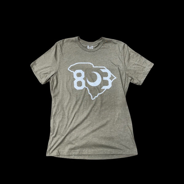 803 Vintage Unisex Olive Heather Premium Tee