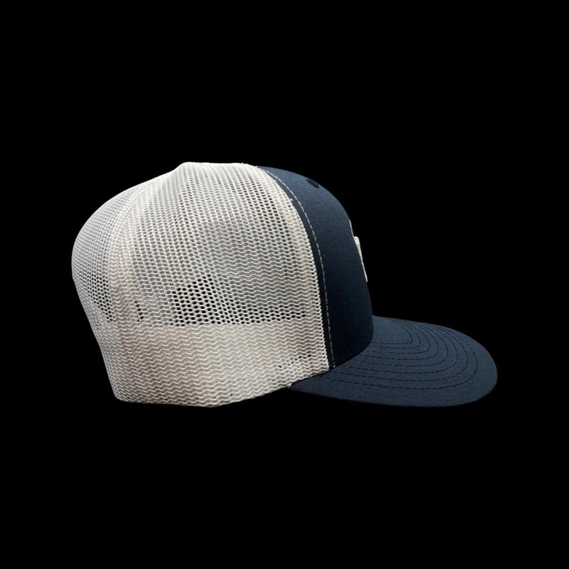 803 Yupoong Navy White Trucker Hat