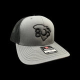 803 Richardson Charcoal Black Trucker Hat