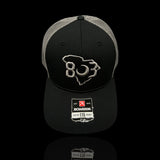 803 Richardson 115 Low Profile Black Steel Trucker