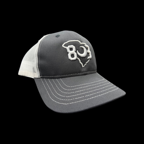 803 MADE IN USA Charcoal-White Trucker