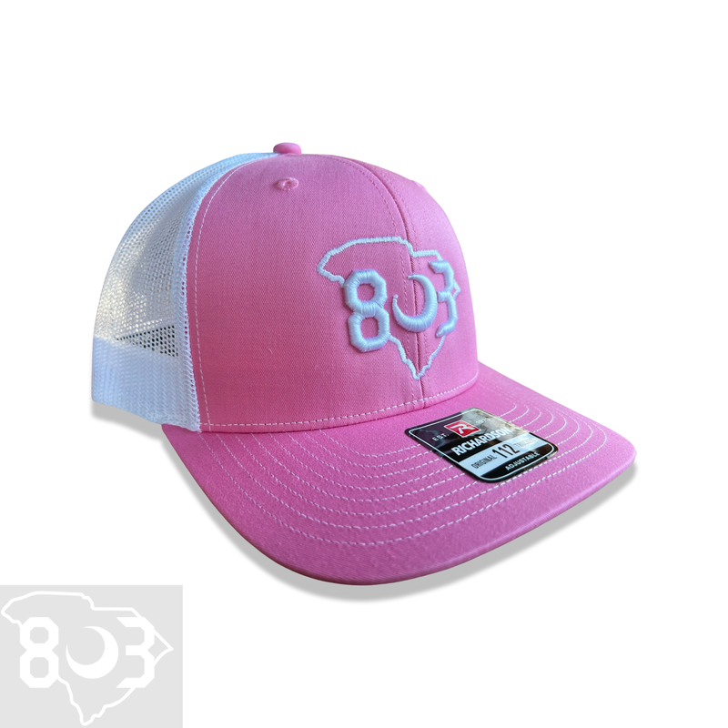 803 Richardson Pink White Trucker