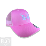 803 Yupoong Pink Trucker