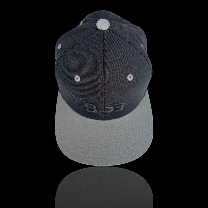 803 Flexfit Flatbill Snapback Hat Grey/Black