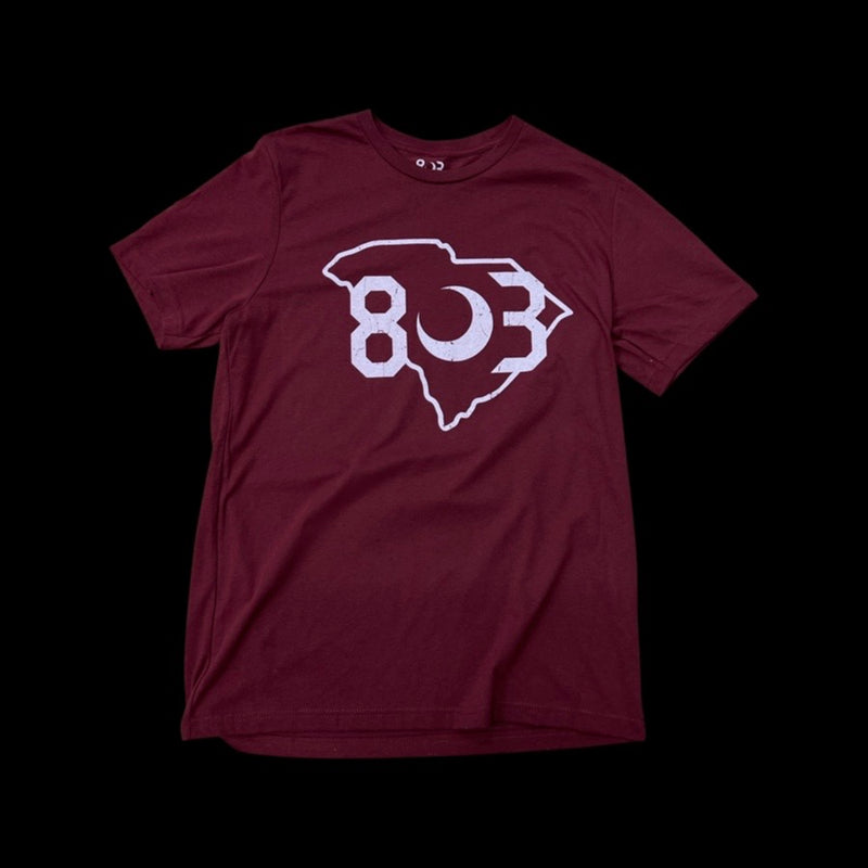 803 Vintage Unisex Heather Carolina Garnet Premium Tee