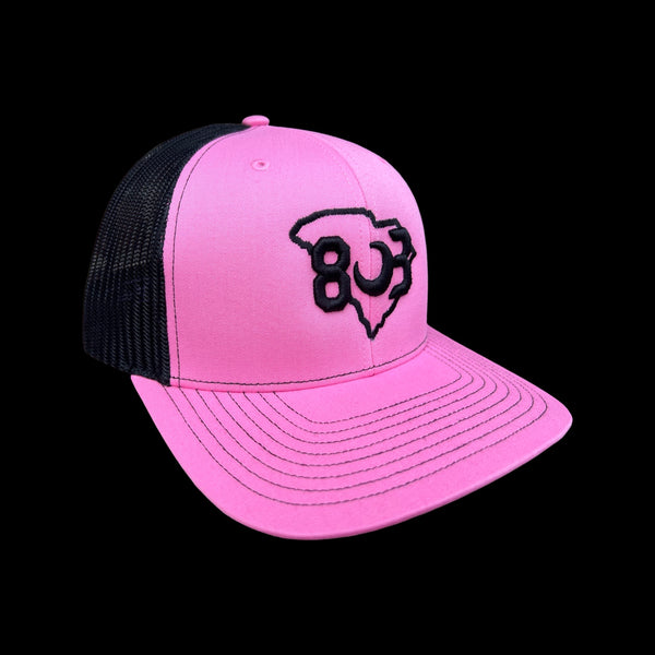 803 Richardson Pink Black Trucker