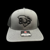 803 Richardson Charcoal Black Trucker Hat