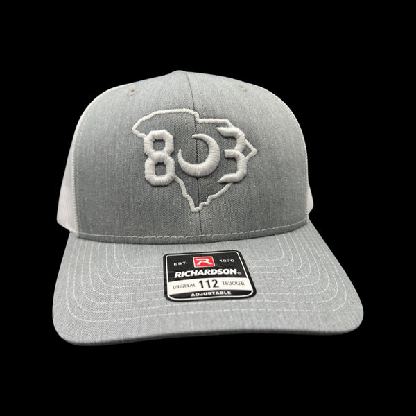 803 Richardson Heather Grey White Trucker