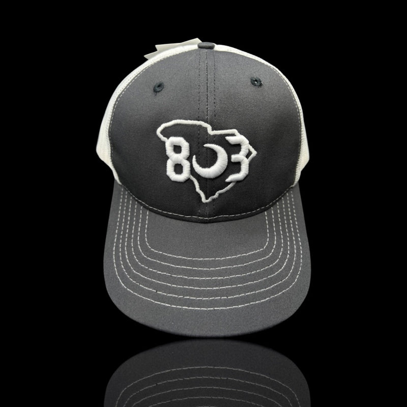 803 MADE IN USA Charcoal-White Trucker