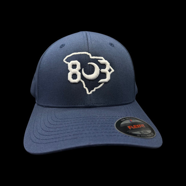 803 Flexfit XXL Navy fitted cotton hat