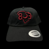 803 Yupoong Black Widow Garnet Adjustable Cleanup Hat