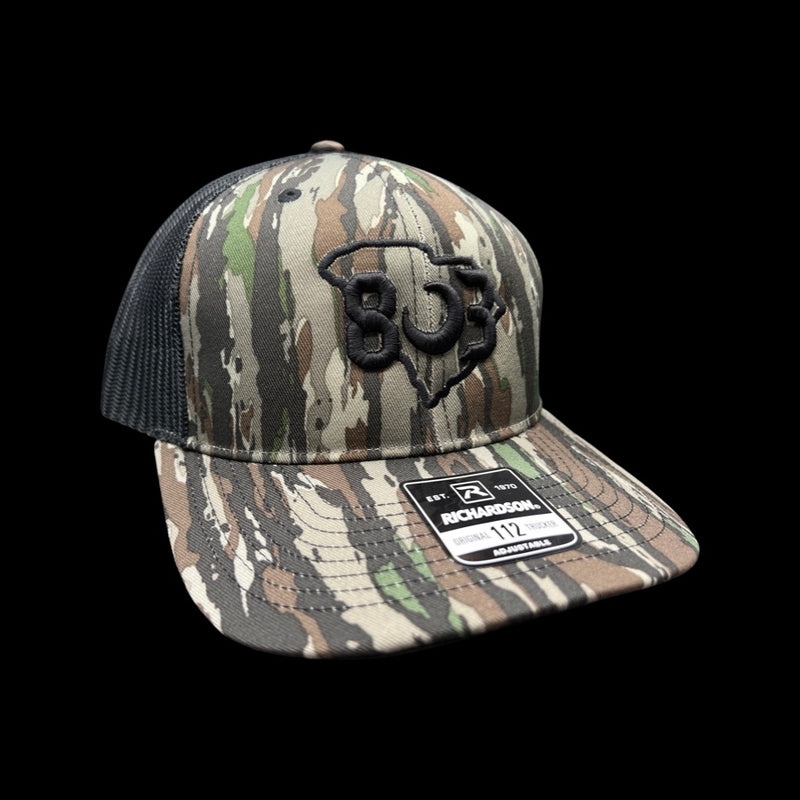 803 Richardson Realtree Original Black Trucker Hat