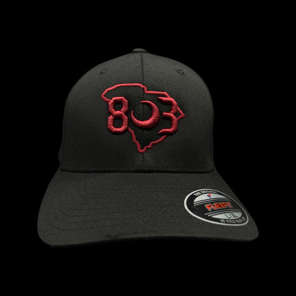 803 Flexfit Black Widow Garnet Fitted Cotton hat