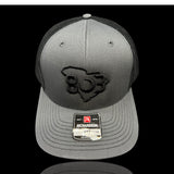 803 Richardson Charcoal Black Trucker Hat