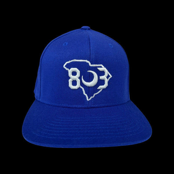 803 Flexfit Flatbill Snapback Hat Royal Blue