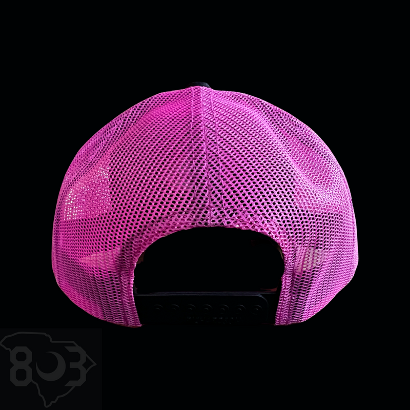 803 Richardson Black Hot Pink Trucker