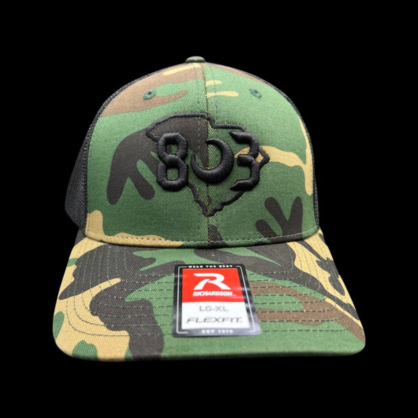 803 Richardson Flexfit Camo Fitted hat