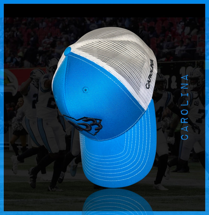 803 Carolina Pro Fan Trucker Cyan Blue