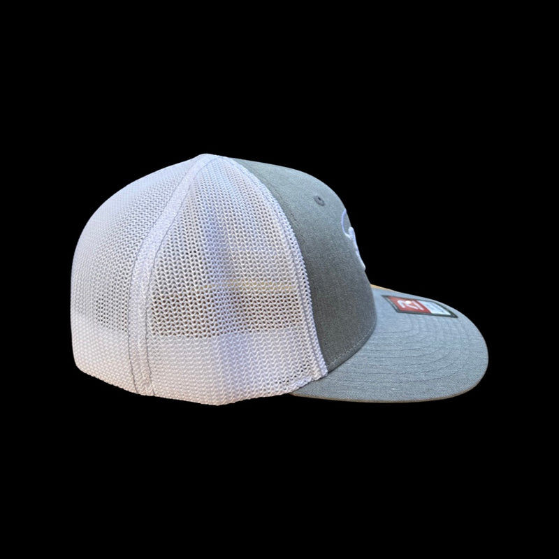 803 Richardson Rflex Fitted Meshback Heather Grey/white