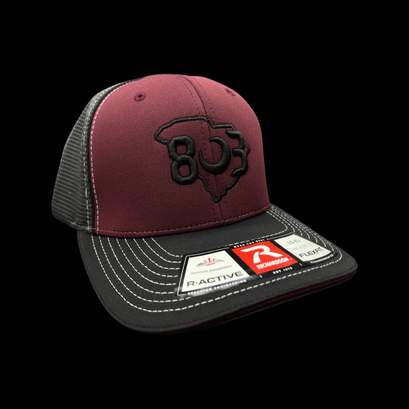 Richardson 803 Carolina Garnet Steel 2nd Gen Fitted Sportmesh Hat