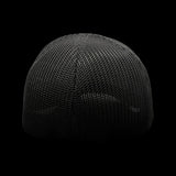 803 Flexfit Fitted Mesh Black - Silver logo