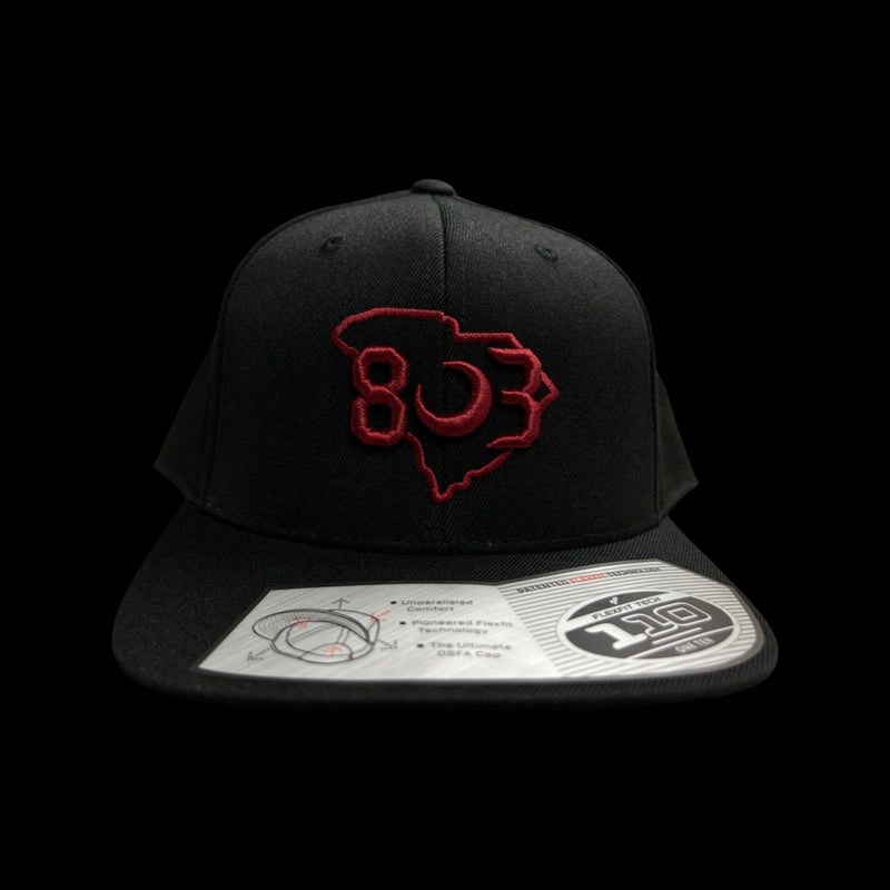 803 Flatbill Flexfit Black Widow Garnet hat