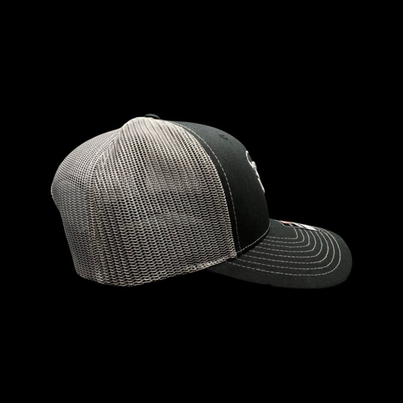 803 Richardson Black Steel Trucker Hat