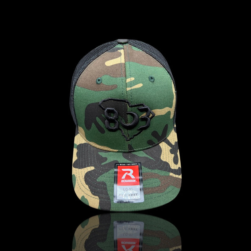 803 Richardson Flexfit Camo Fitted hat