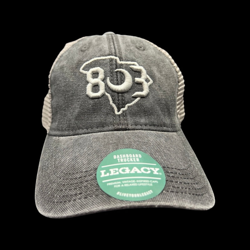 803 Legacy Vintage Low Profile Black Trucker