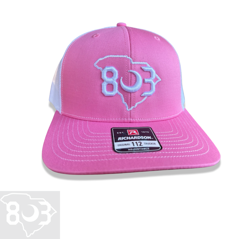 803 Richardson Pink White Trucker