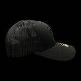 803 Richardson 115 Low Profile Black Trucker