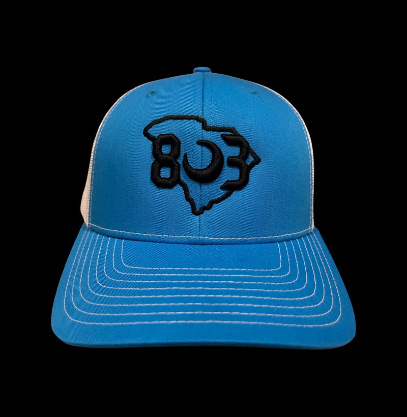 803 Carolina Pro Fan Trucker Cyan Blue