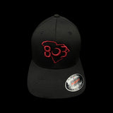 803 Flexfit Black Widow Garnet Fitted Cotton hat