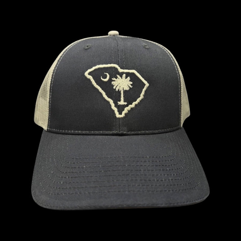 1776 $19 SC State Palmetto Moon Navy Silver Trucker Hat