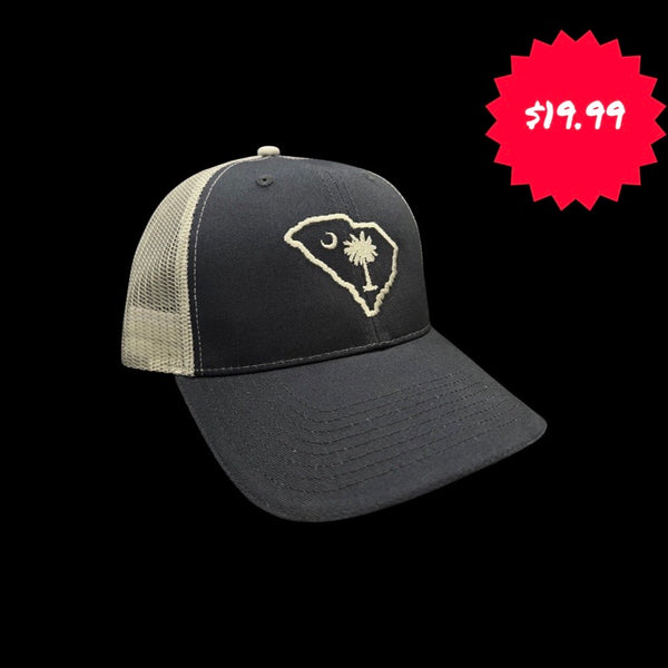 1776 $19 SC State Palmetto Moon Navy Silver Trucker Hat