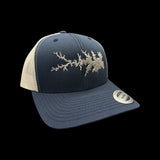 Yupoong 1776 Lake Murray SC Navy Silver Trucker Hat