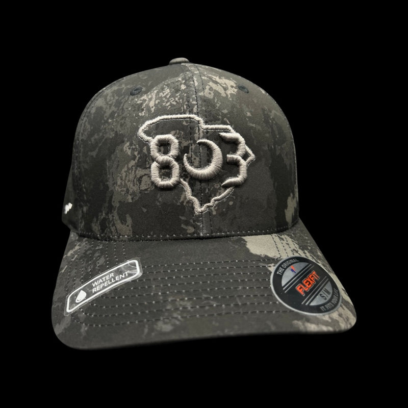 803 Flexfit Veil Poseidon Camo Water Proof - fitted hat