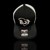 803 Richardson Black White Trucker Hat