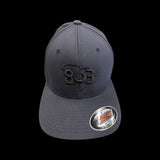 803 Flexfit XXL fitted cotton hat dark navy (2 logo colors)