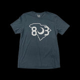 803 Vintage Unisex Heather Carolina Slate Blue Premium Tee