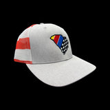 843 Racing DNA Stars & Stripes Heather Grey Trucker